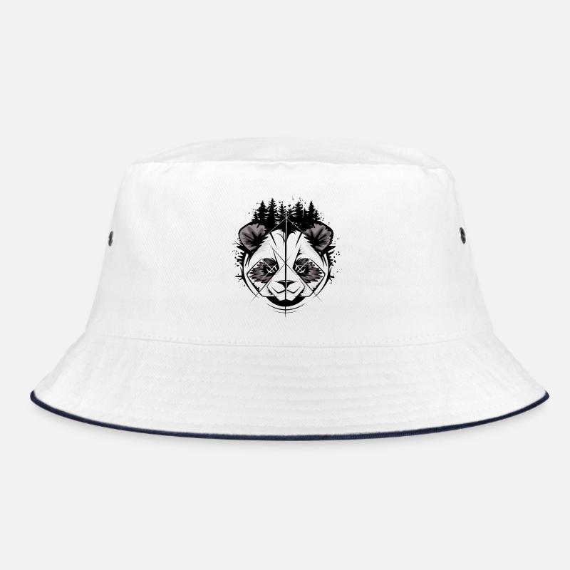 Tête de panda dans le style de la bande dessinée – Illustration forêt et nature Bob