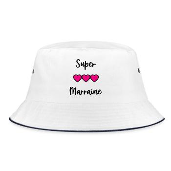 PATIN. TANTE. TATA. MAMA. MUTTERTAG - Bucket Hat - Weiß/Navy - Vorne