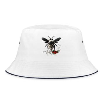 Symbiose de la nature et de la technologie : l’abeille est - Bob - blanc/marine - Devant