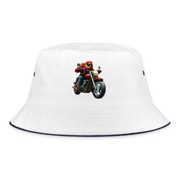 Poulets Moto - Bob - blanc/marine - Devant