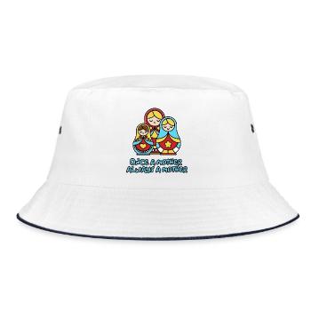 Einmal Mutter, immer Mutter - Bucket Hat - Weiß/Navy - Vorne