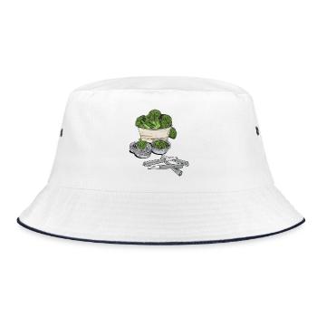 Brocoli // Illustration - Bob - blanc/marine - Devant