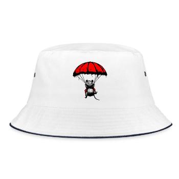 Adrenaline Council: Adventure Calls - Bucket Hat - white/navy - Front