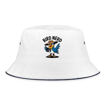 Bird Nerd Explorer - Bucket Hat - white/navy - Front