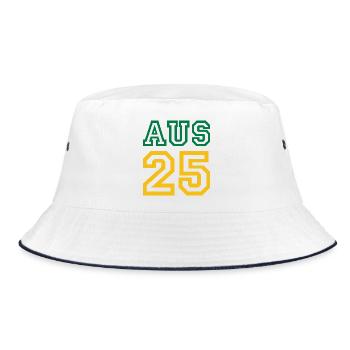 AUSTRALIA 2025 - Bucket Hat - white/navy - Front