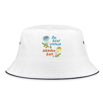 du bist einfach wunderbar - Bucket Hat - Weiß/Navy - Vorne