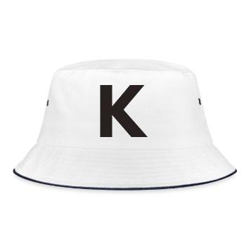 K - Bucket Hat - Weiß/Navy - Vorne