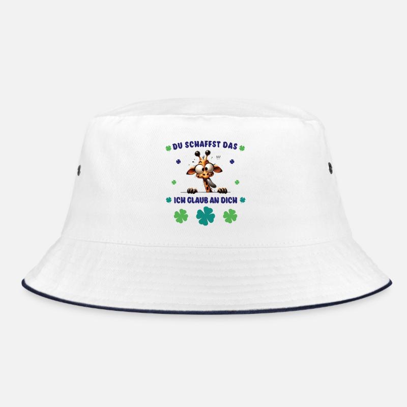 Du schaffst das! Glücksbringer Crazy Giraffe Bucket Hat