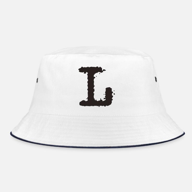 L - Bucket Hat - Weiß/Navy