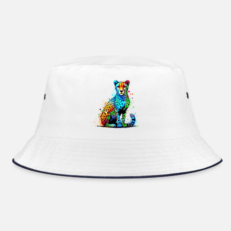 Gepard - Bucket Hat - Weiß/Navy