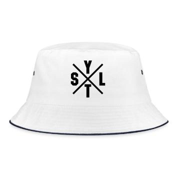 Sylt Cross - Bucket Hat - white/navy - Front