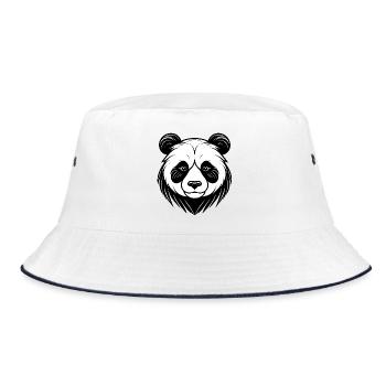 Conception artistique du visage de panda - Bob - blanc/marine - Devant