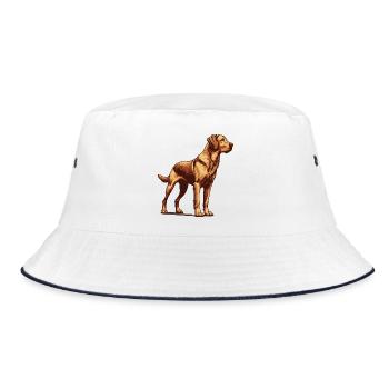 Chesapeake Bay Retriever - Bucket Hat - Weiß/Navy - Vorne