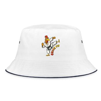 Chick Fu - Bucket Hat - Weiß/Navy - Vorne