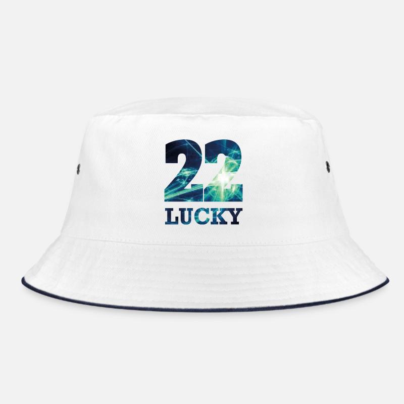 LUCKY22 - Bucket Hat - white/navy