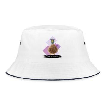 JvG Ente "A geborena Entetainer" - Bucket Hat - Weiß/Navy - Vorne