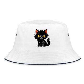 Süßes Kätzchen - Bucket Hat - Weiß/Navy - Vorne