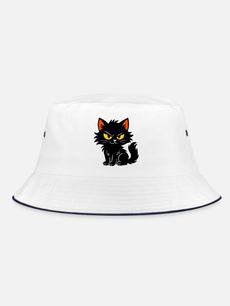 Süßes Kätzchen - Bucket Hat - Weiß/Navy - Vorne