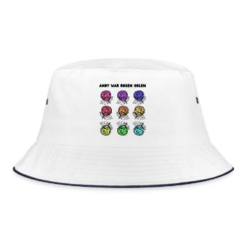 Andy war Rosen holen - Bucket Hat - Weiß/Navy - Vorne