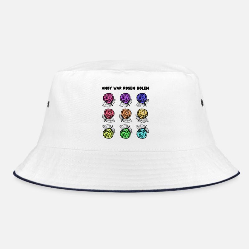 Andy war Rosen holen - Bucket Hat - Weiß/Navy