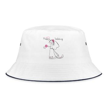 Joyeux mariage Hochzeit - Bob - blanc/marine - Devant