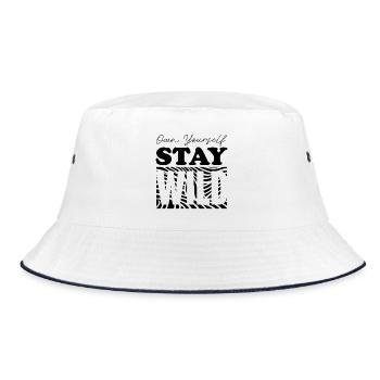Own Yourself and Stay Wild - Bucket Hat - white/navy - Front