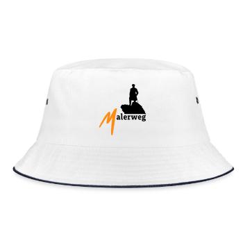 Malerweg Elbe Sandstone Mountains Saxon Switzerland - Bucket Hat - white/navy - Front