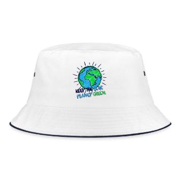 Terre et lettrage (bleu, planète, vert) - Bob - blanc/marine - Devant
