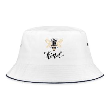 Bee Kind Be Kind - Bucket Hat - white/navy - Front