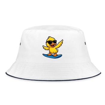 Cool Surfer Duck Enfants Tenue De Plage Été - Bob - blanc/marine - Devant