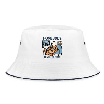 Homebody Level: Expert - Bucket Hat - white/navy - Front