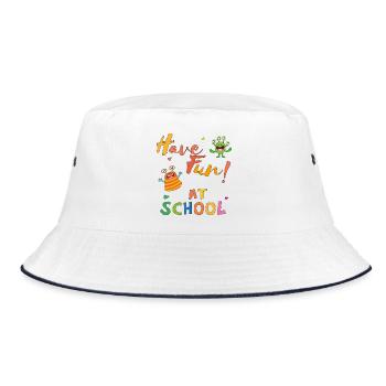 have fun at school - Bucket Hat - white/navy - Front