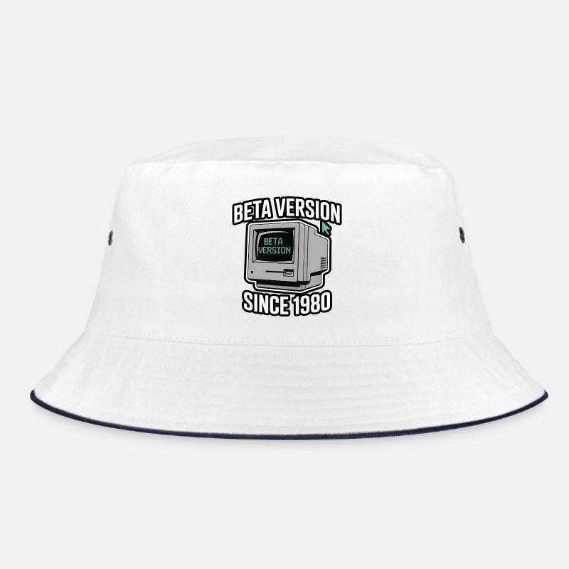 Retro Computer Beta Version Design Bucket Hat