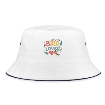 Colorful Design for Bird Lovers - Bucket Hat - white/navy - Front