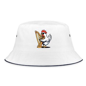 Saxy Celery Brings the Crunchy Jazz - Bucket Hat - white/navy - Front
