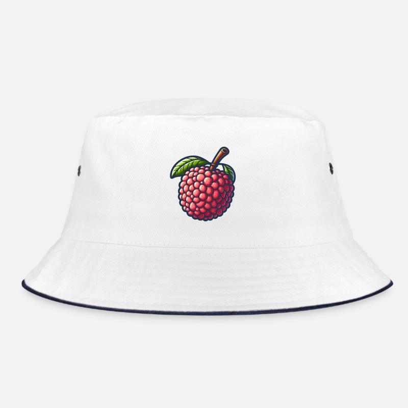 Vibrant Illustrated Lychee Bucket Hat