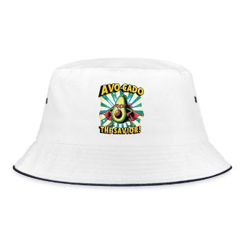 Avo-Cado the Savior - Bucket Hat - white/navy - Front