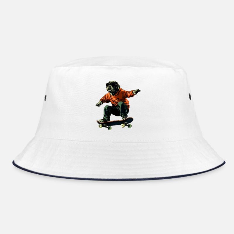 Hunde Skateboard Bucket Hat