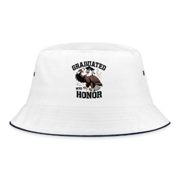 Graduation Eagle - Bucket Hat - white/navy - Front