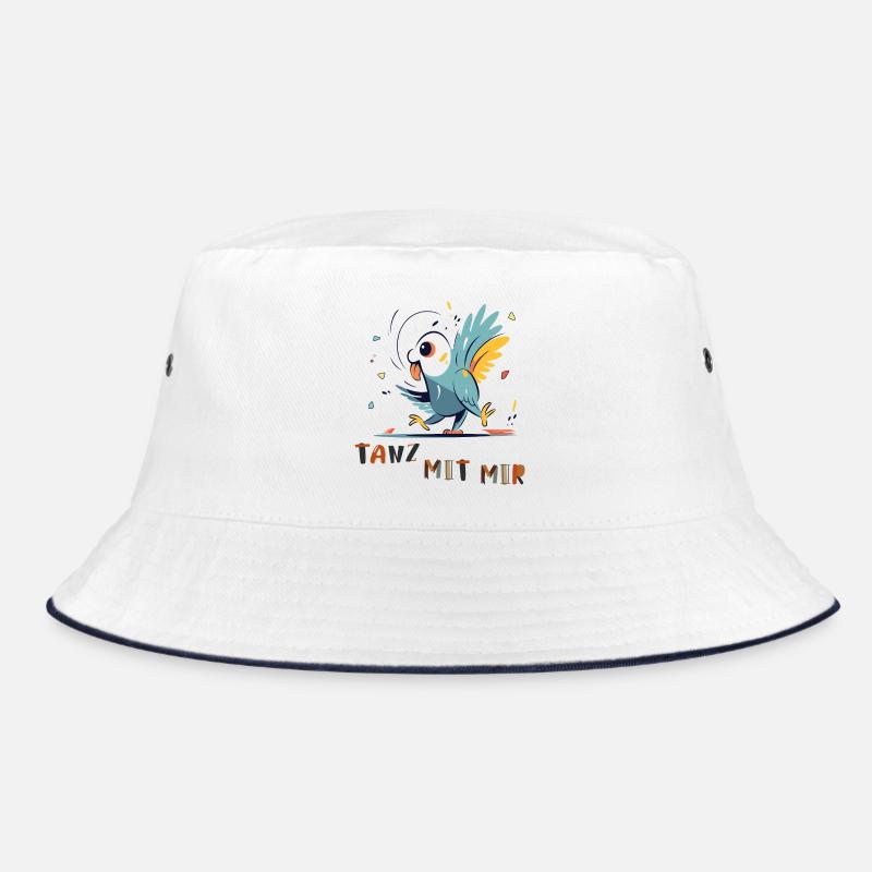  Papagei möchte Tanzen - Bucket Hat - Weiß/Navy