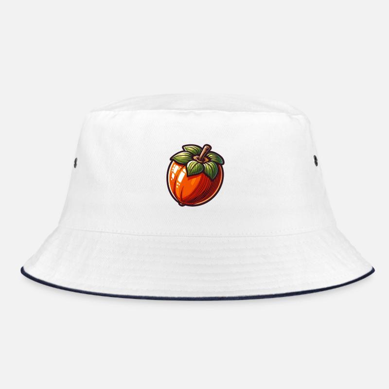 Stilisiertes Khaki mit gezeichneten Blättern Bucket Hat