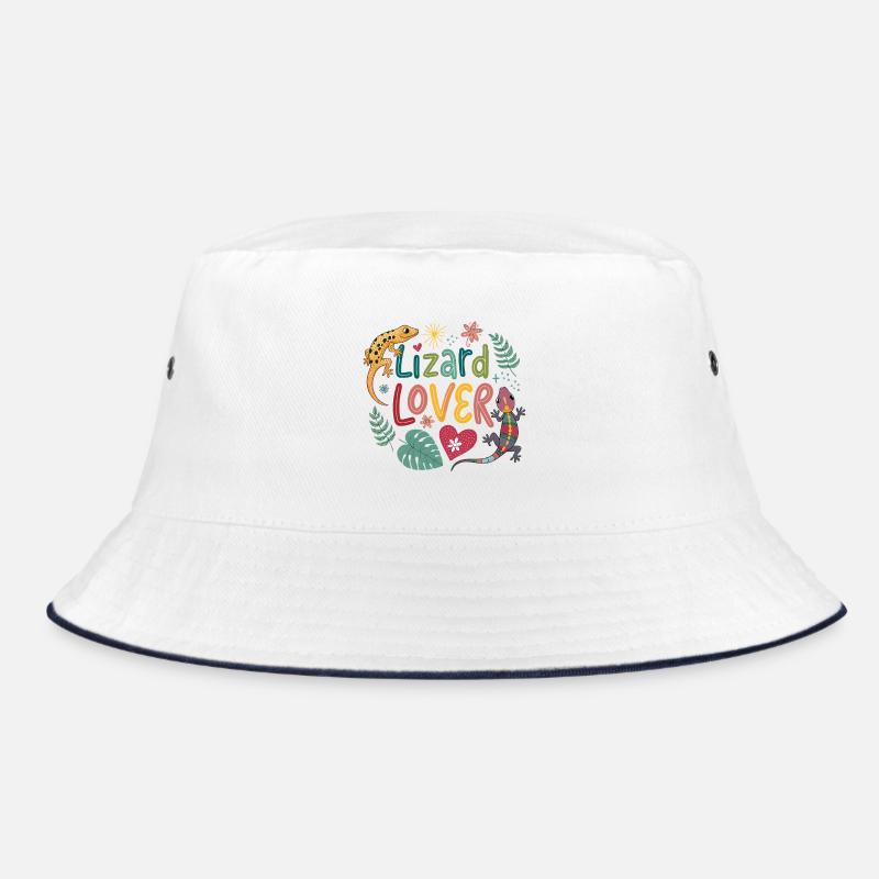 Eidechsenliebhaber Illustration Bucket Hat