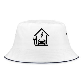 Electric mobility charging station - Bucket Hat - white/navy - Front