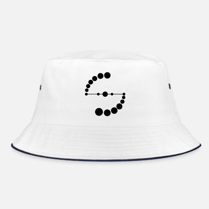 Kosmische DNA-Spirale - Bucket Hat - Weiß/Navy