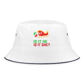 Werdende Mutter Werdende Mama Weihnachten - Bucket Hat - Weiß/Navy - Vorne