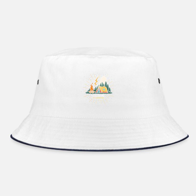 Camp Adventure: Tent and Fire Bucket Hat