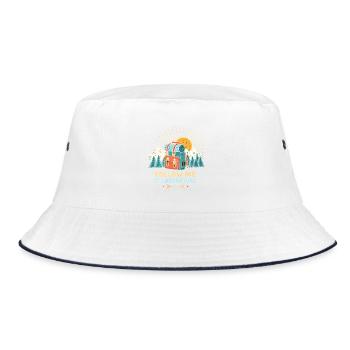 Backpack Hiking Adventure - Bucket Hat - white/navy - Front