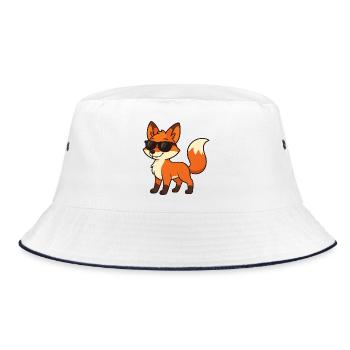 Renard drôle avec des lunettes de soleil - Bob - blanc/marine - Devant