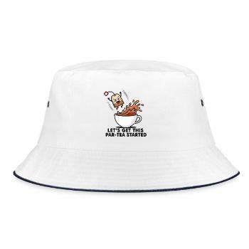 Tee-Spritzer - Bucket Hat - Weiß/Navy - Vorne