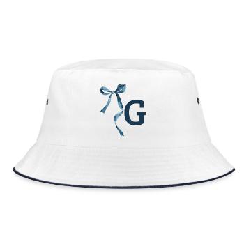 Monogramme g idée cadeau  - Bob - blanc/marine - Devant